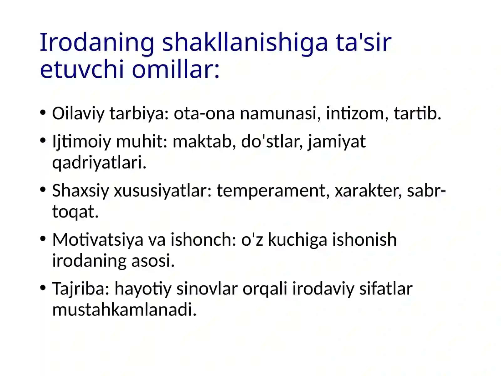 Iroda jarayoni 4