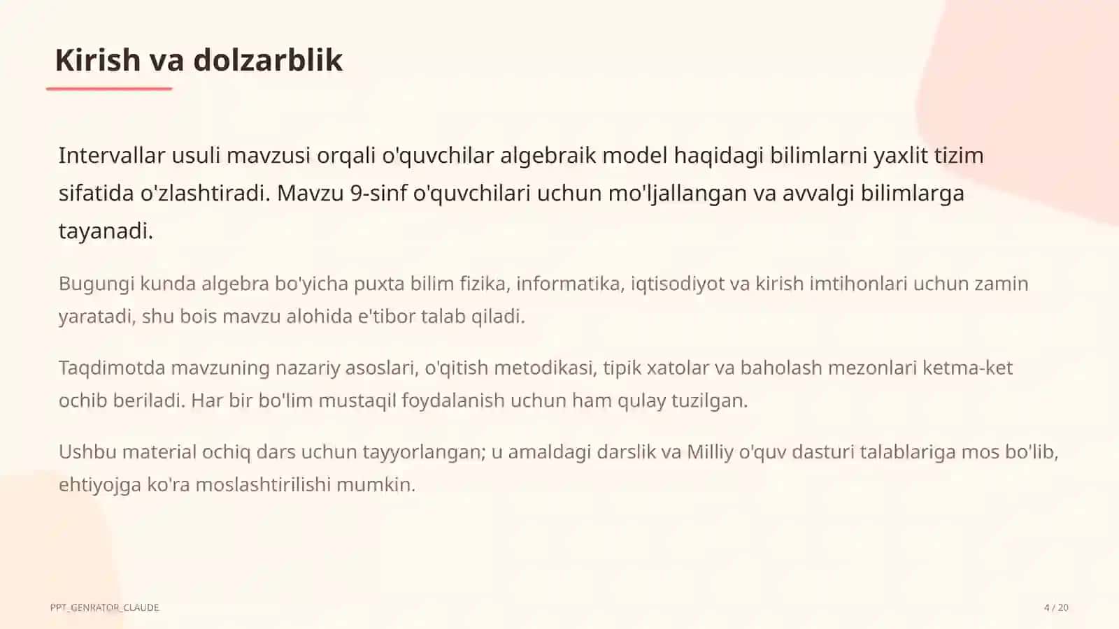 Intervallar usuli (9-sinf) 4