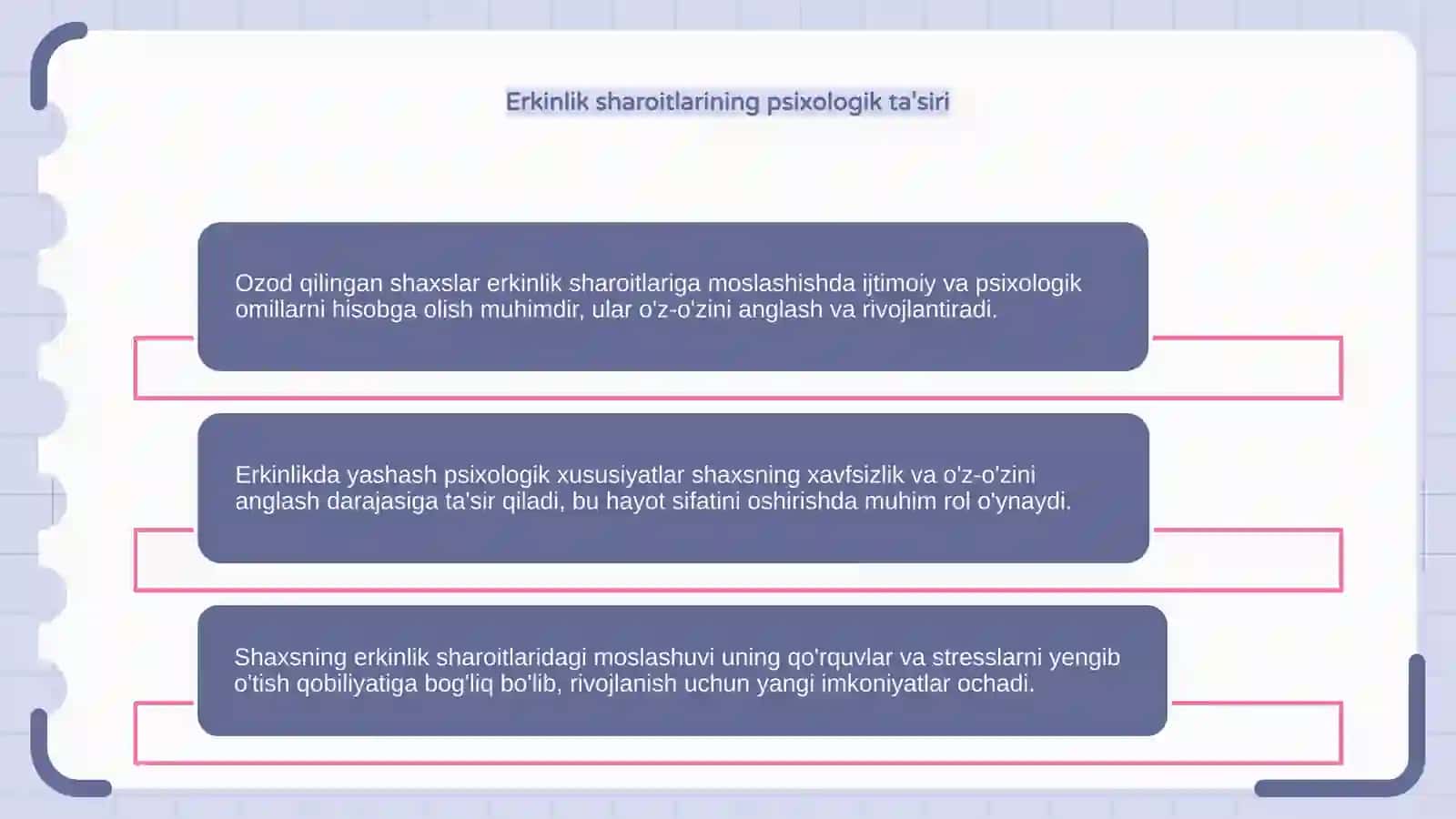 Ozod qilingan shaxsning erkinlikda yashash sharoitlariga moslashuvining psixologik xususiyatlari 4