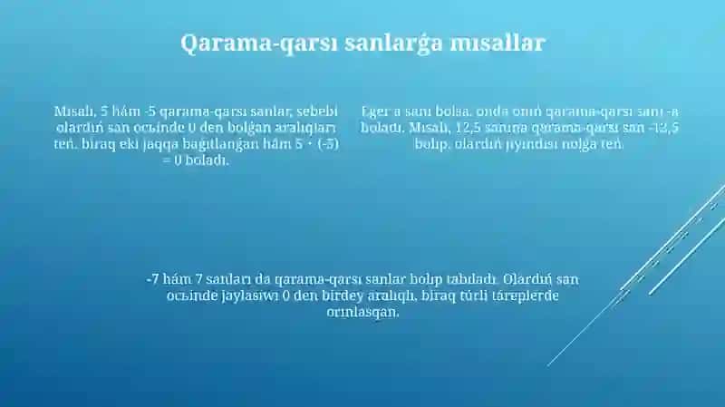 Qarama-qarsi sanlar 4