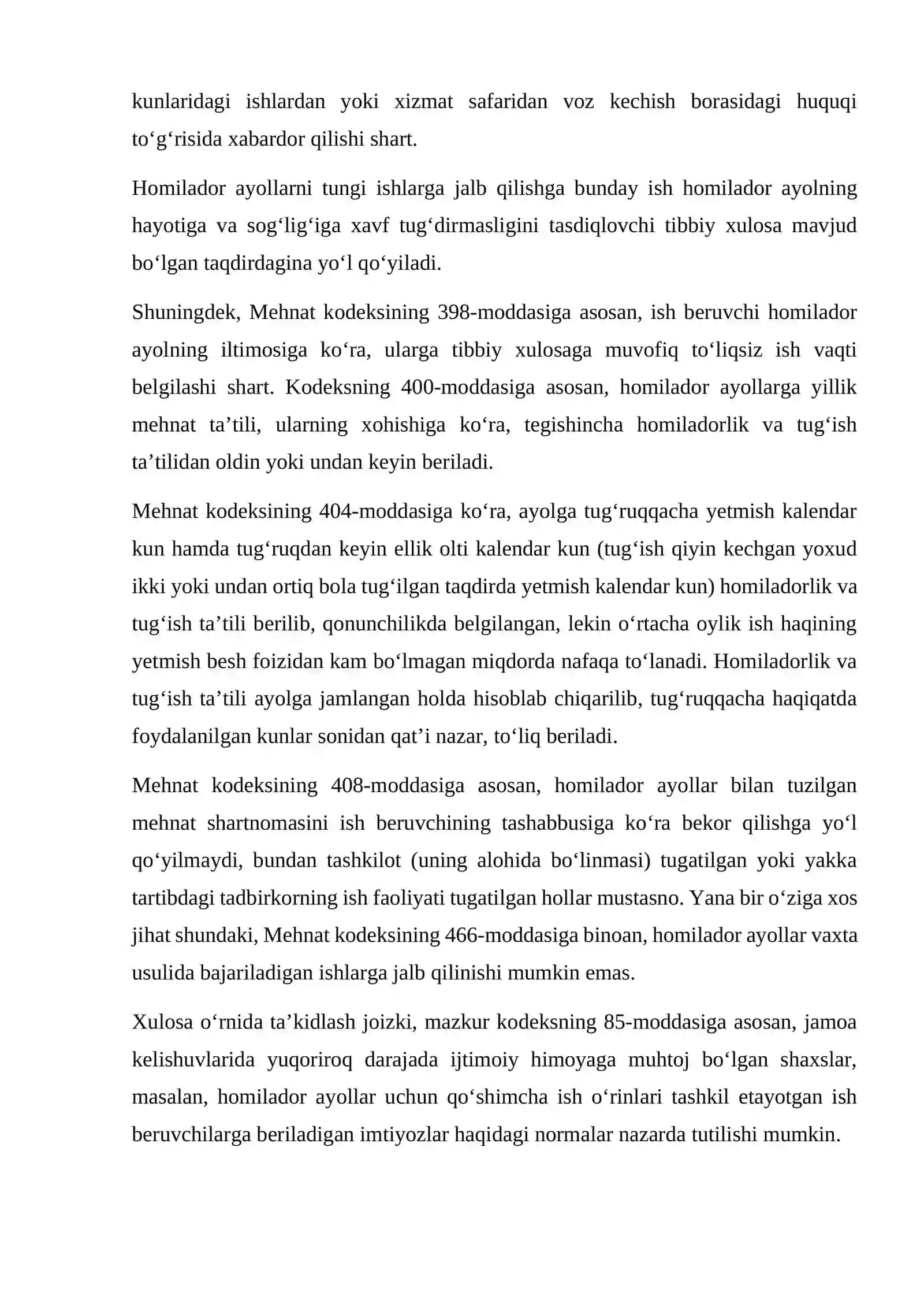 Ayollar mehnatini muhofaza qilish 4