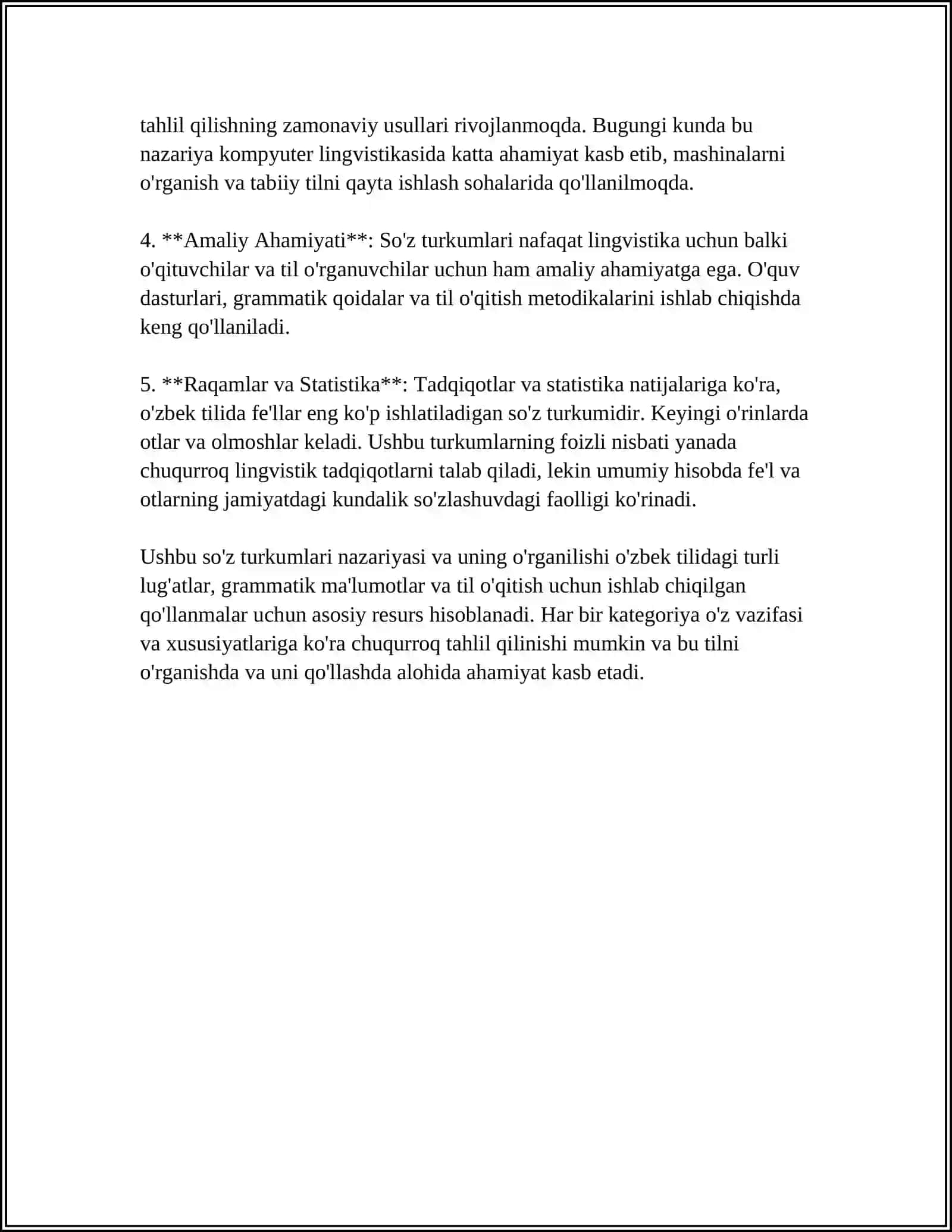 SO'Z TURKUMLARINI O'RGANISHGA OID ADABIYOTLAR RO'YXATINI TUZISH 4