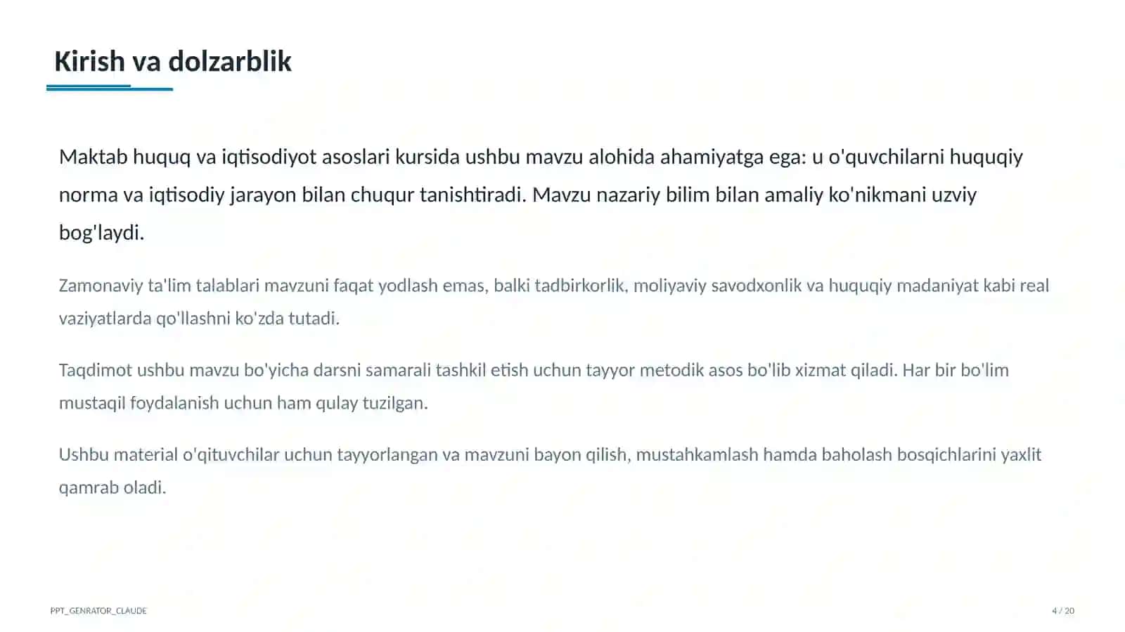 Davlat hokimiyati organlari: qonun chiqaruvchi, ijro, sud (10-sinf) 4