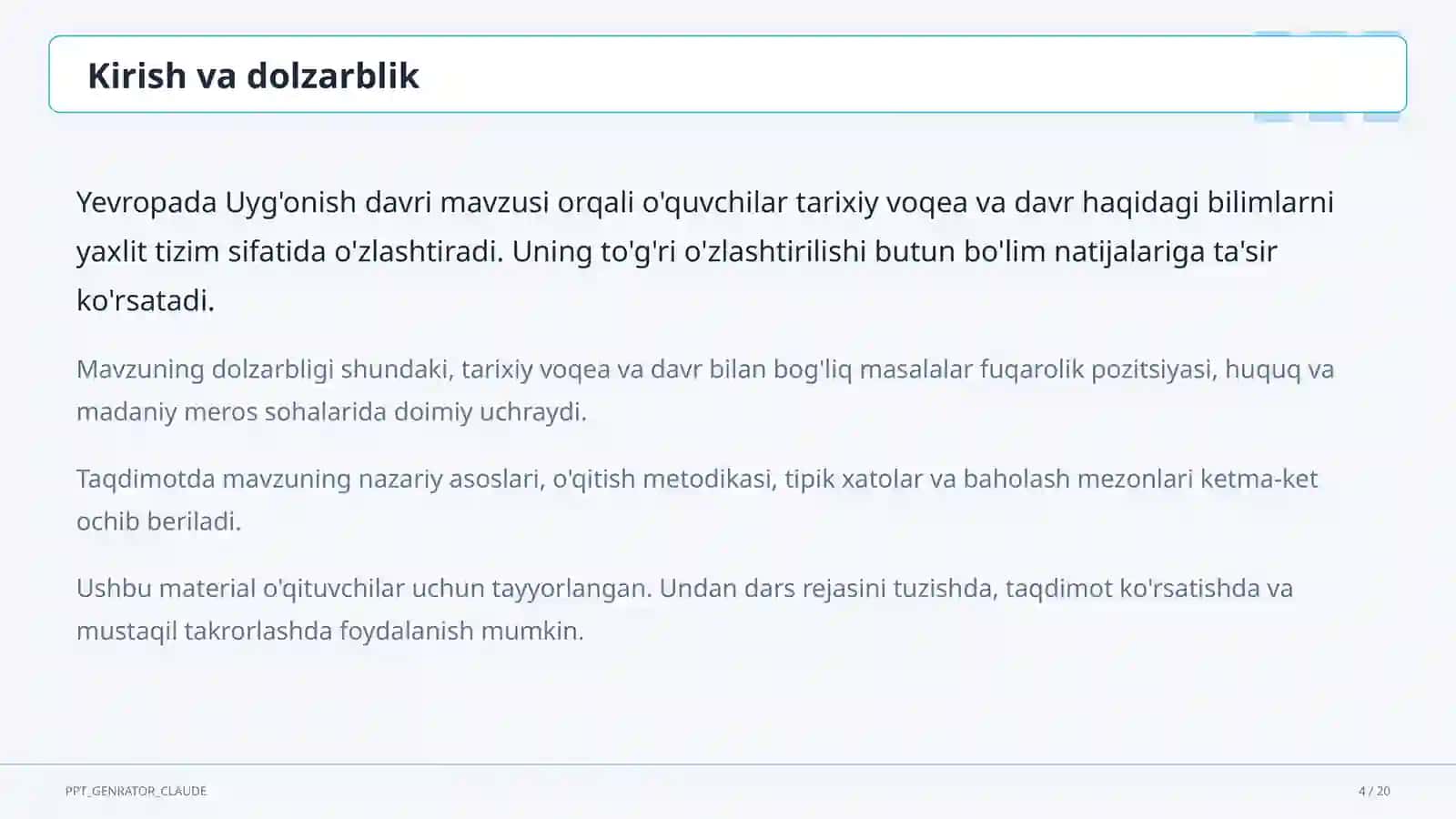 Yevropada Uyg'onish davri (8-sinf) 4