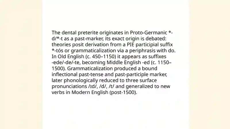 The Development of Weak Verbs 4