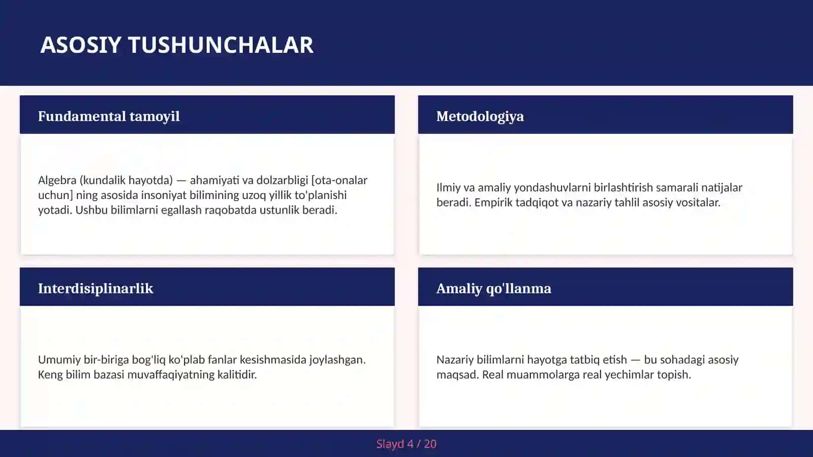 Algebra (kundalik hayotda) — ahamiyati va dolzarbligi [ota-onalar uchun] 4