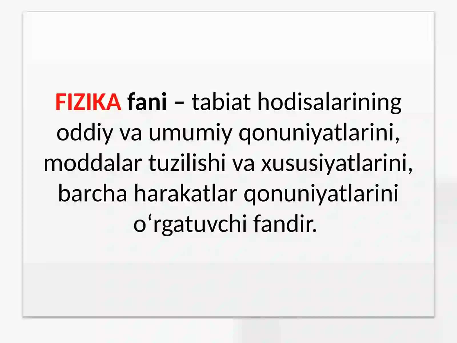 FIZIKA fanining amaliyotda qo‘llanilishi 4