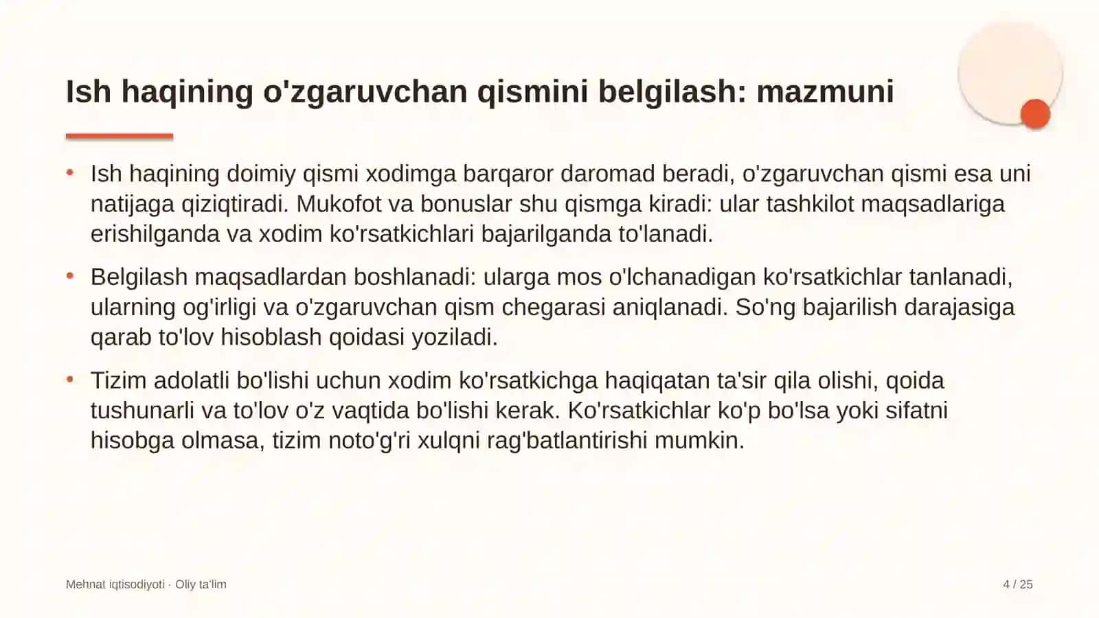 Aviachipta sotish agentliklarida ish haqining o'zgaruvchan qismini belgilash 4