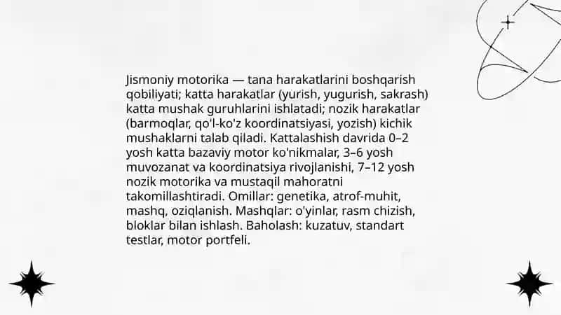 Harakat va qobiliyat 4