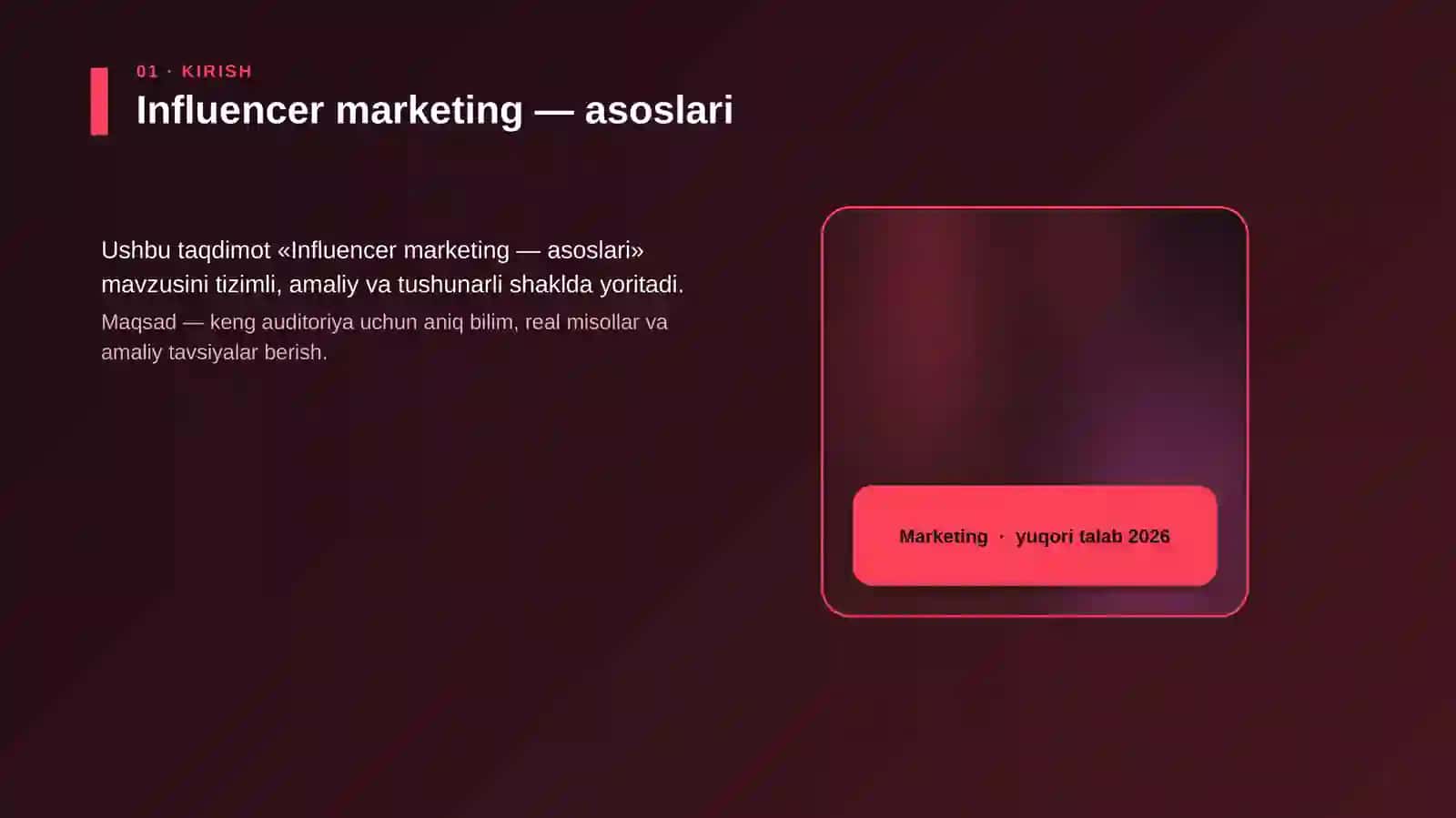 Influencer marketing — asoslari 4
