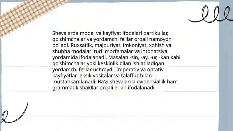 Shevalarning grammatik xususiyatlari 4