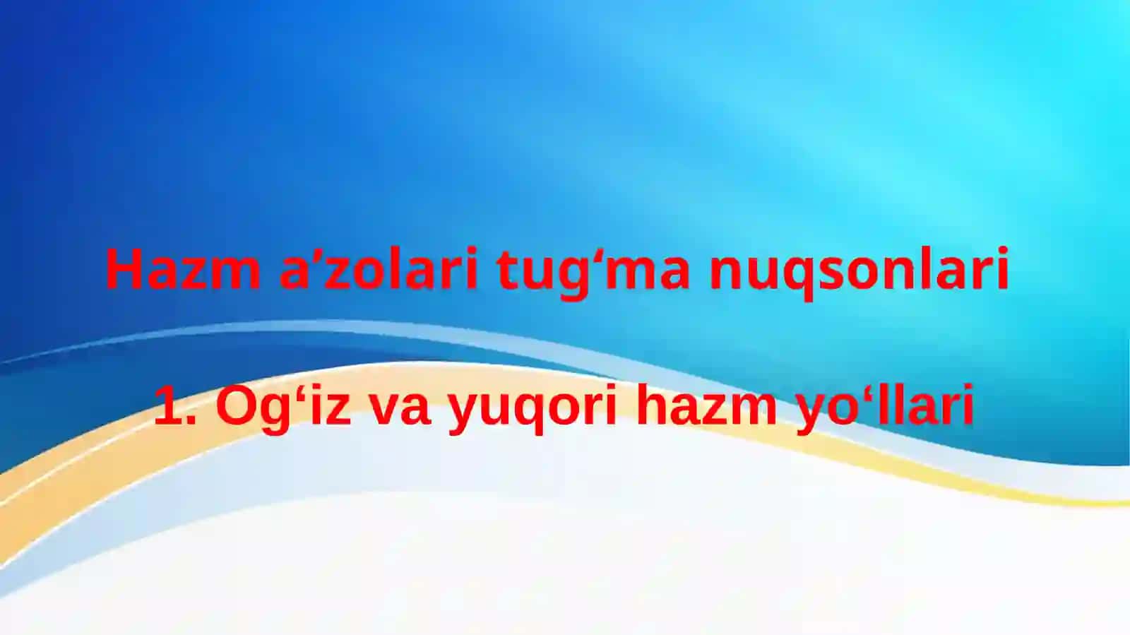 HAZM QILISH A`ZOLARINING NUQSONLARI 4