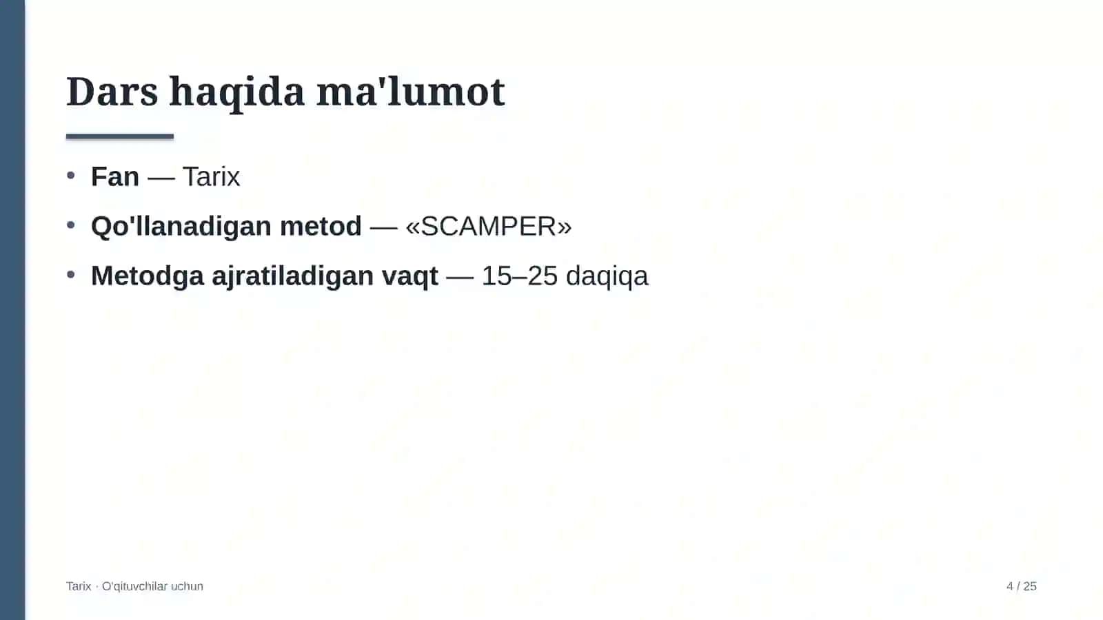 tarix darslarida scamper metodidan foydalanish 1687 4