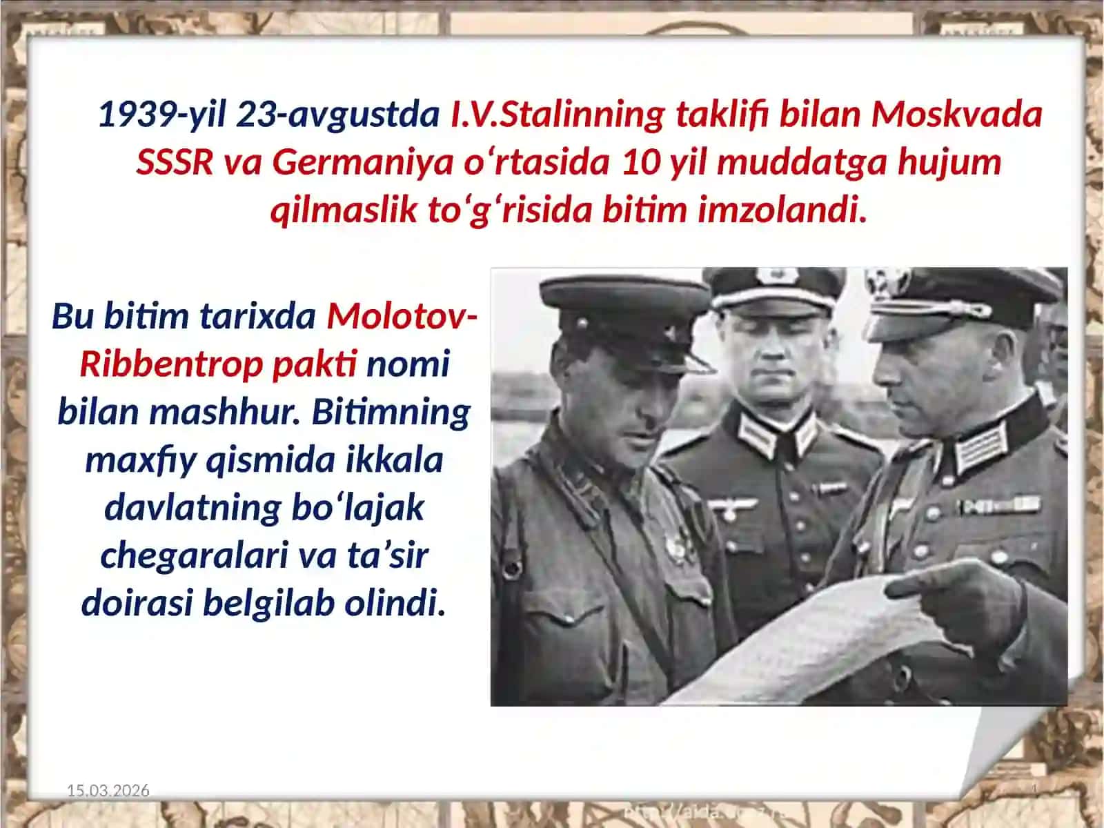 IkkinchijahonurushiningboshlanishivaOʻzbekistonningurushgirdobigatortilishisabablari 4