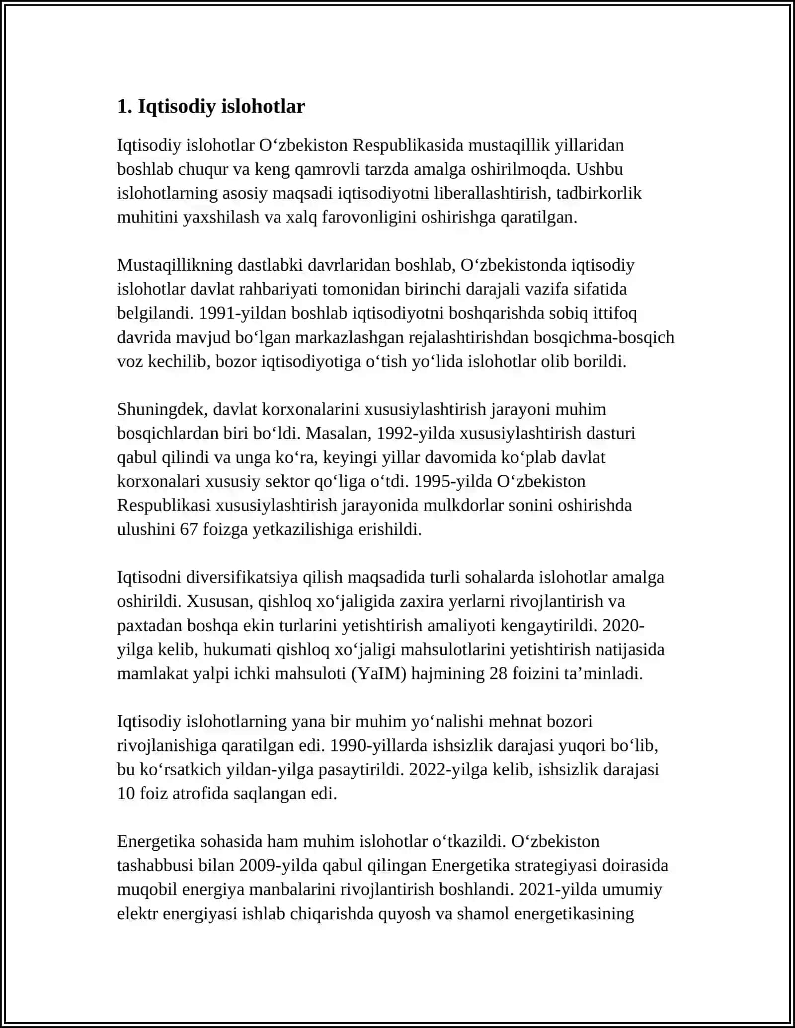 MUSTAQILLIK YILLARIDA DAVLAT BOSHQARUVI TIZIMIDA AMALGA OSHIRILAYOTGAN O'ZGARISHLAR 4
