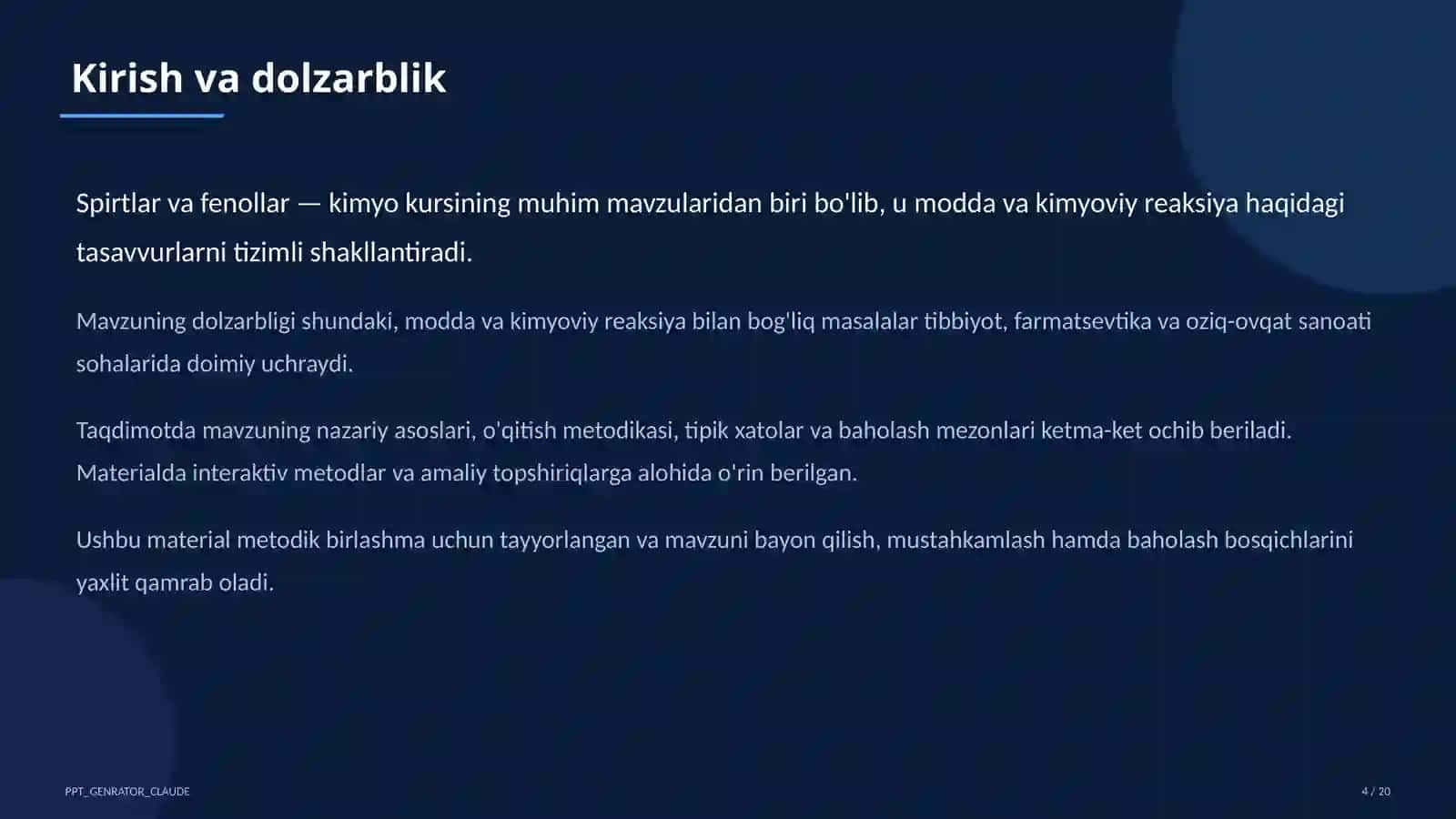 Spirtlar va fenollar (10-sinf) 4