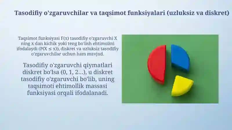 Ekonometrikada ehtimollar nazariyasi va matematik statistikaning asosiy tushunchalari 4