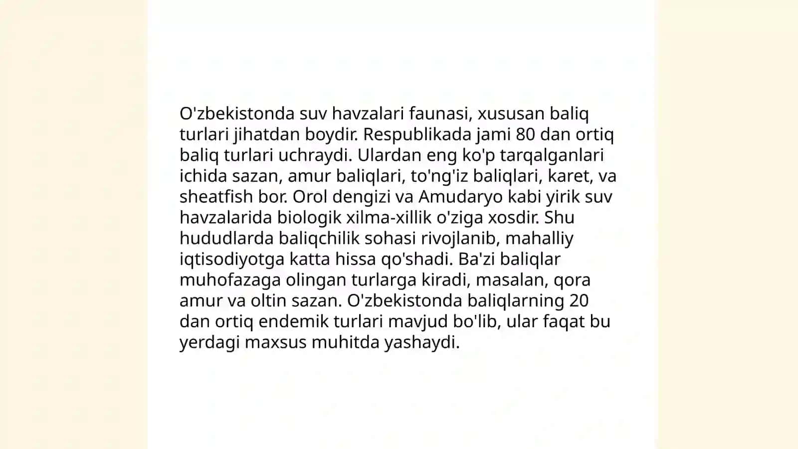 Oʻrta Osiyo tekisliklari va suv havzalari va toʻgʻli hududlarida yashovchi umurtqali hayvonlar 4