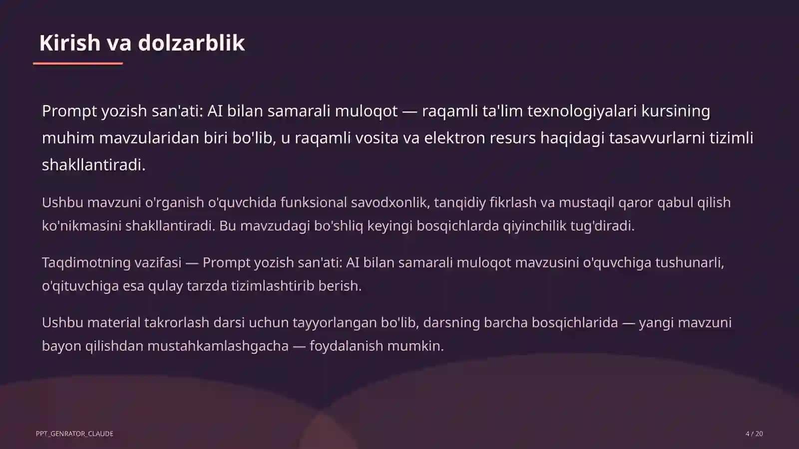 Prompt yozish san'ati: AI bilan samarali muloqot 4