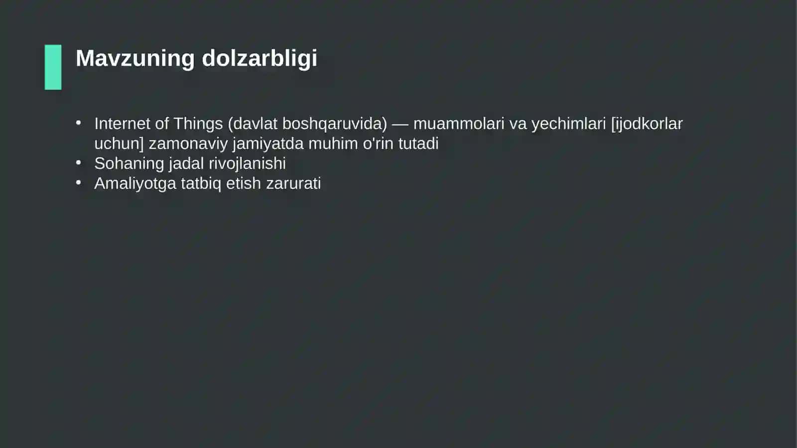 Internet of Things (davlat boshqaruvida) — muammolari va yechimlari [ijodkorlar uchun] 4