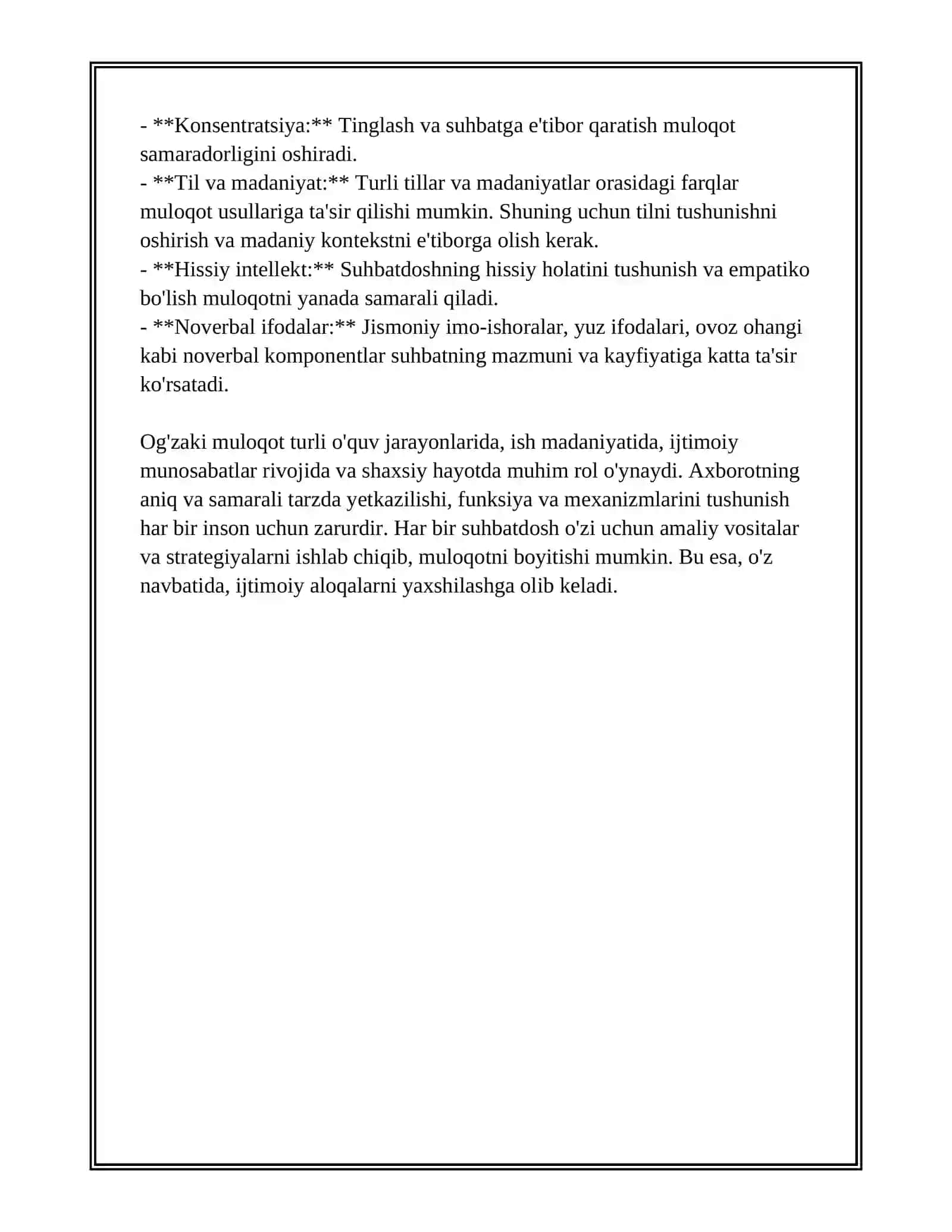 PEDAGOGIKADA OG'ZAKI MULOQOT 4
