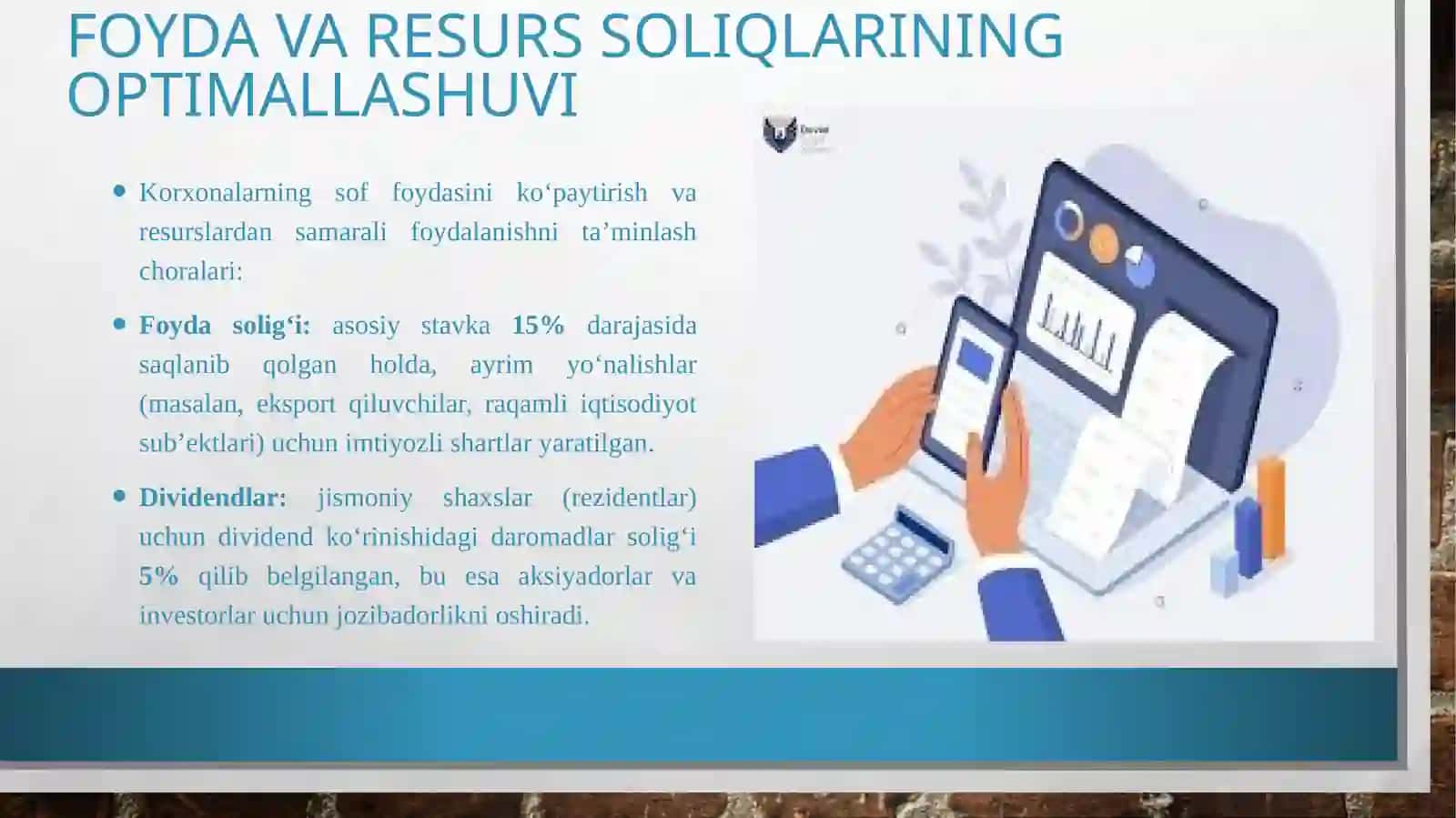 O’zbekiston soliq tizimini islloh qilishning asosiy yo’nalishlari 4
