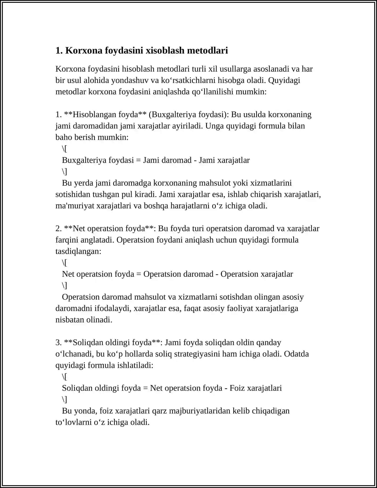 KORXONADA FOYDANI SHAKLLANTIRISH VA OQILLONA TAQSIMLASH 4