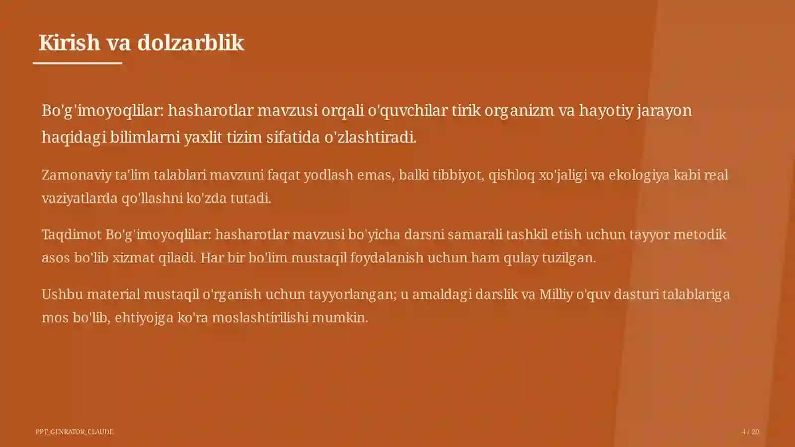 Bo'g'imoyoqlilar: hasharotlar (7-sinf) 4
