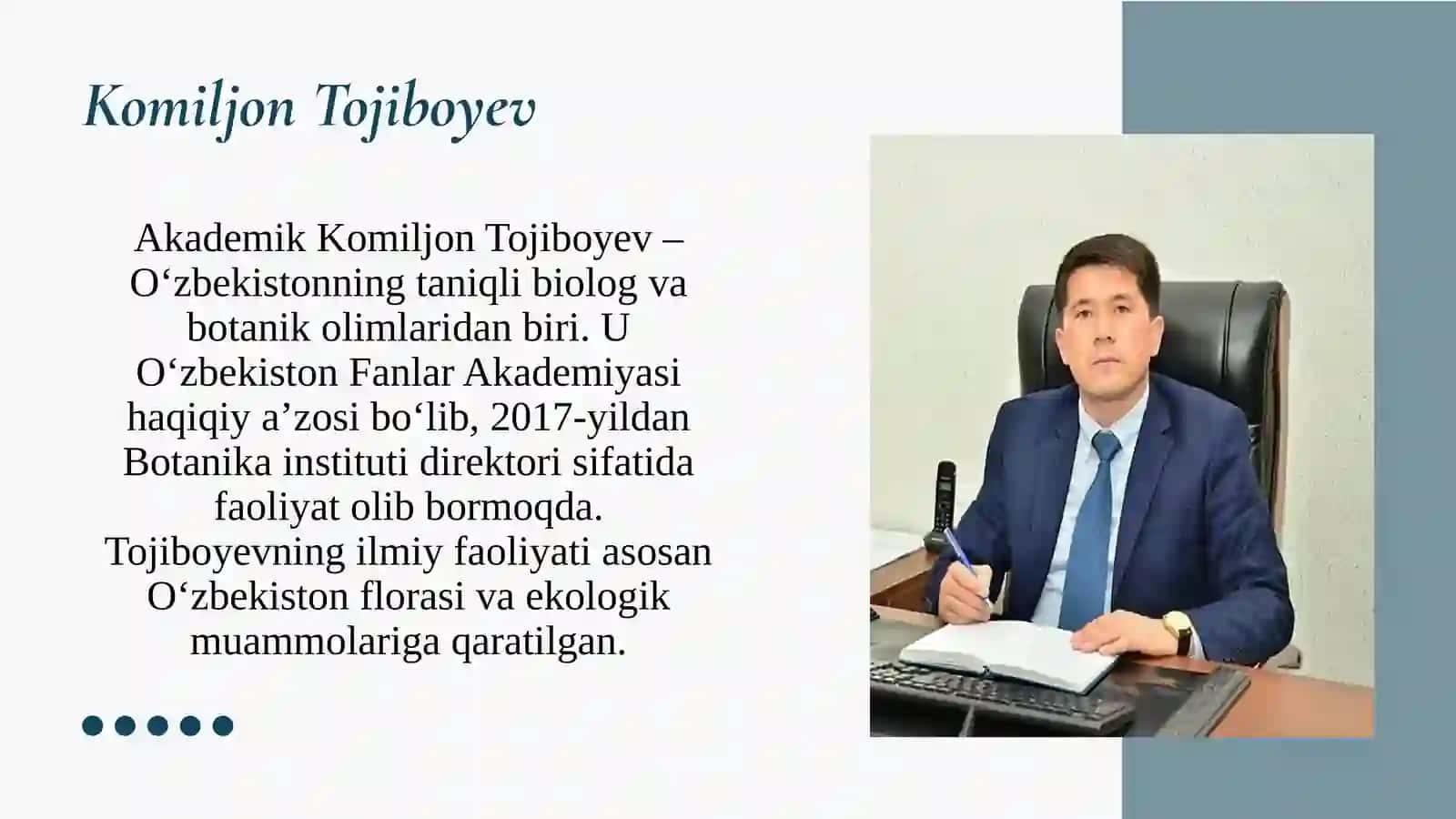 O`zbekistonning biolog olimlari dunyoni go`hida 4