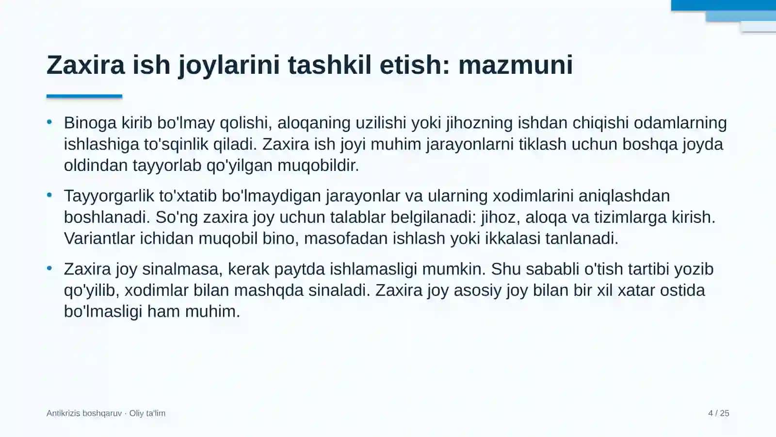 mobil aloqa operatorlarida zaxira ish joylarini tashkil etish 6442 4