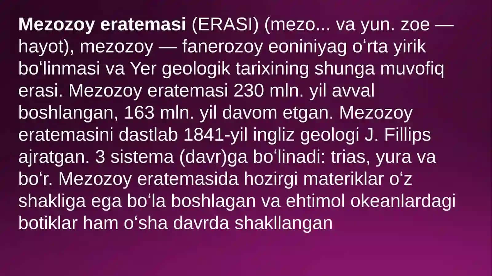 Mezozoy va qanyazoy eralaridagi xayot 4