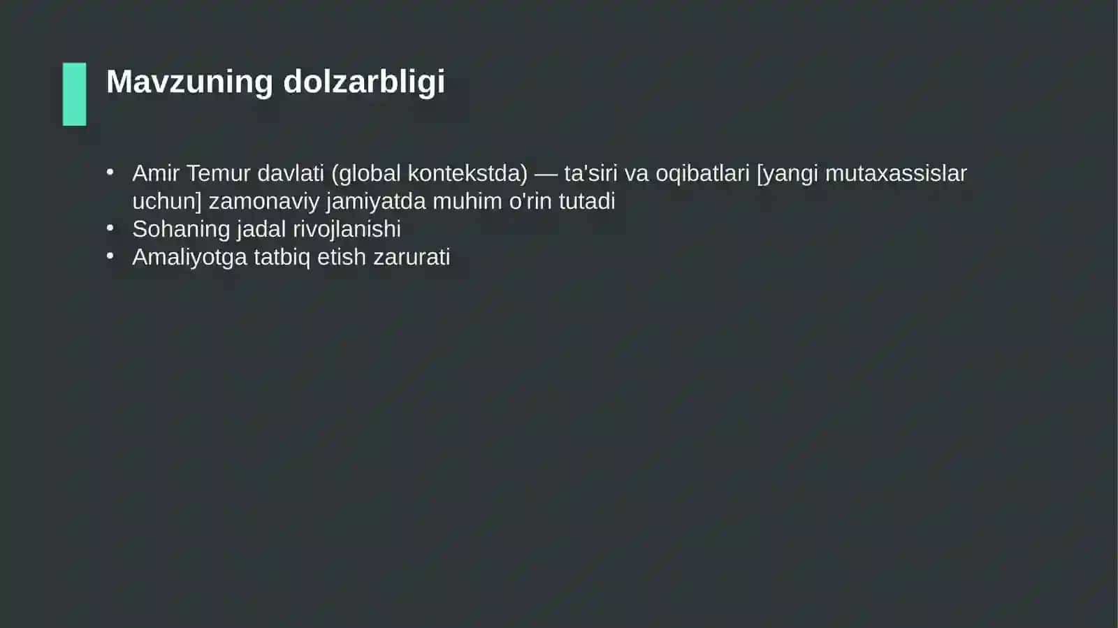 Amir Temur davlati (global kontekstda) — ta'siri va oqibatlari [yangi mutaxassislar uchun] 4