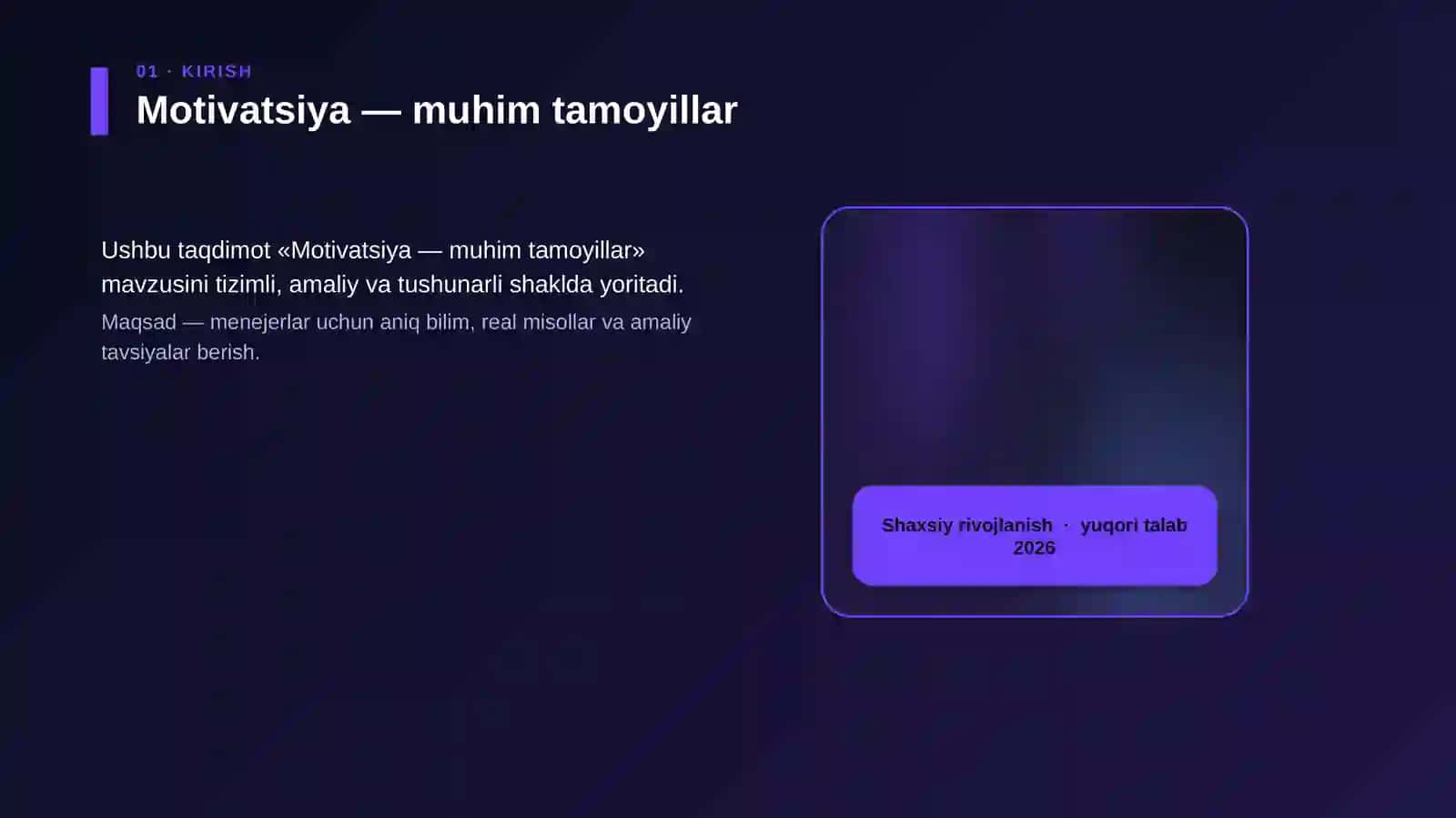 Motivatsiya — muhim tamoyillar 4