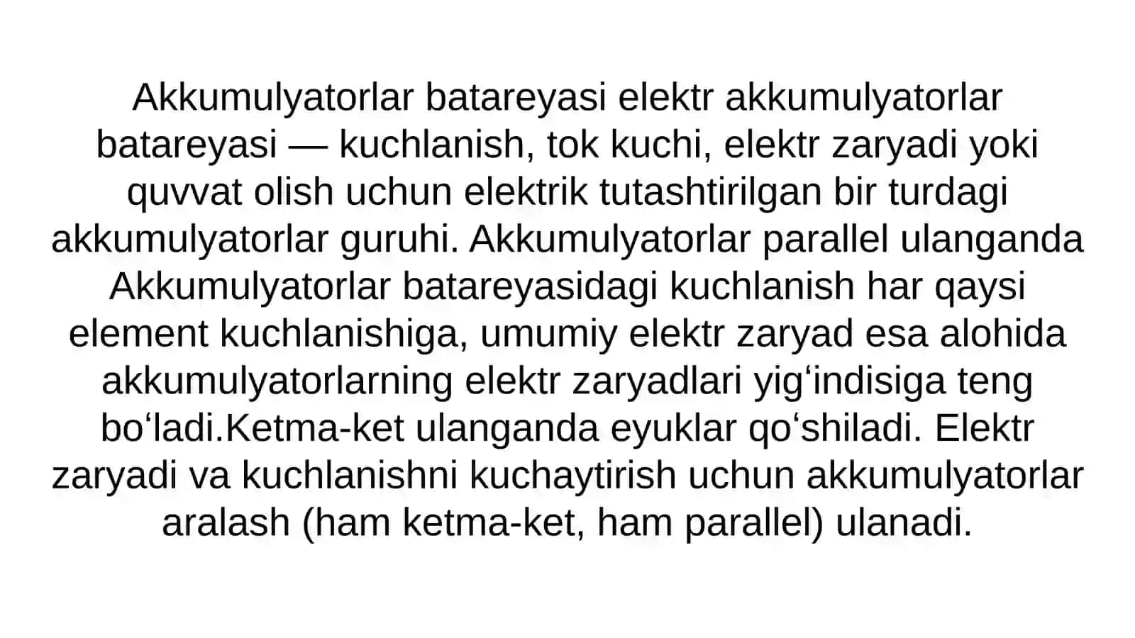 Akkumulyator haqida tushuncha 4