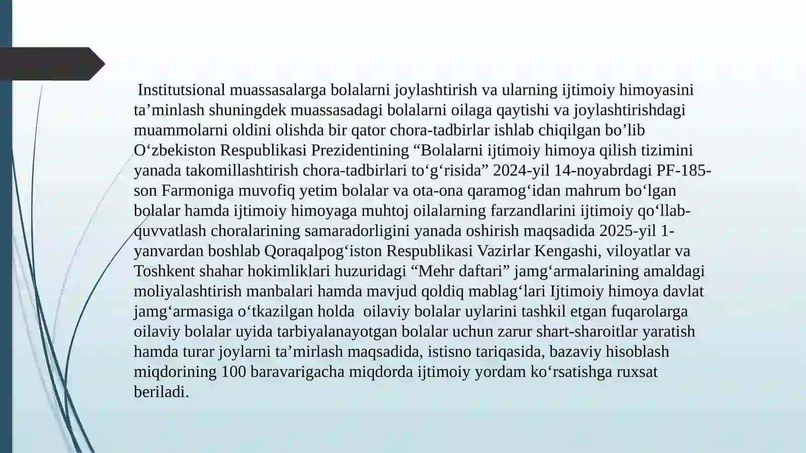 INSTITUTSIONAL MUASSASA TUSHUNCHASI TURLARI FAOLIYAT YURITISH TARTIBI (DASTLABKI INSTITUTSIONAL MUASSASALAR) 4