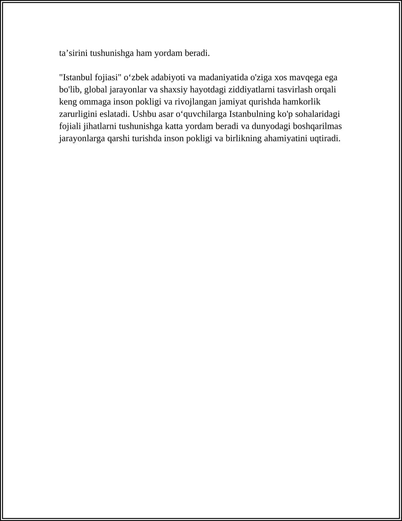 "ISTANBUL FOJIASI" ASARINING ADABIY VA TARIXIY ASOSLARI 4