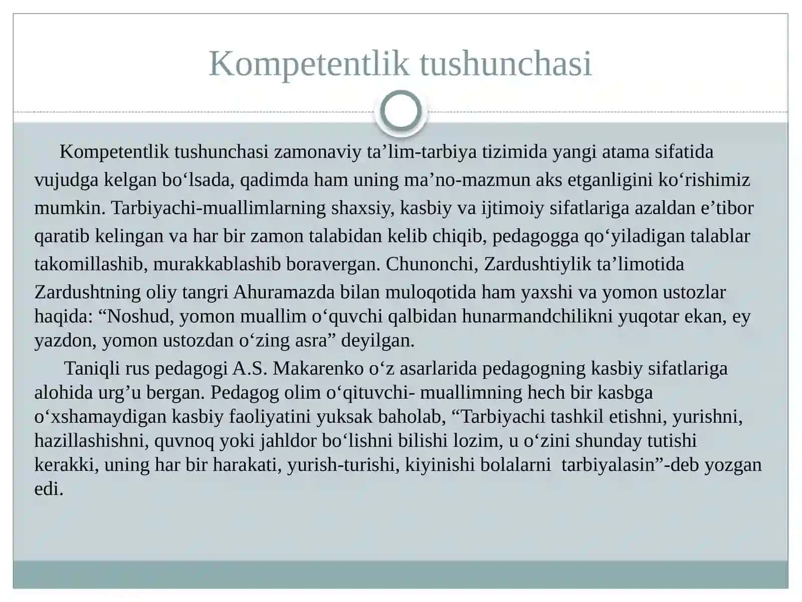 Pedagog kasbiy kompetentligining tuzilishi va mazmuni 4