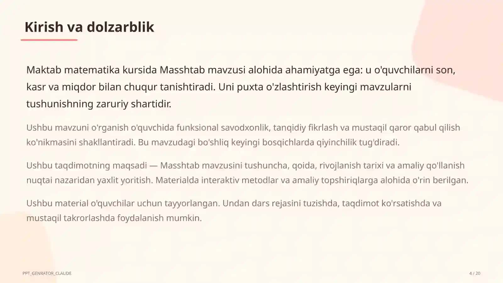 Masshtab (6-sinf) 4