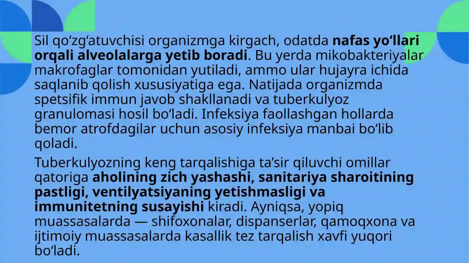 Tuberkulyozga qarshi muassasalarda infeksion nazoratni olib borish 4