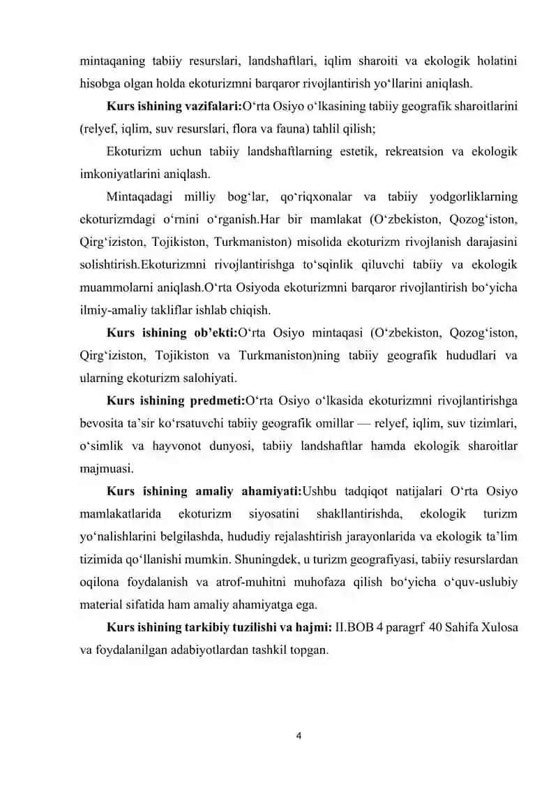 O'RTA OSIYO O'LKASIDA EKOTURIZMNI RIVOJLANTIRISHNING TABIIY GEOGRAFIK JIHATLARI 4