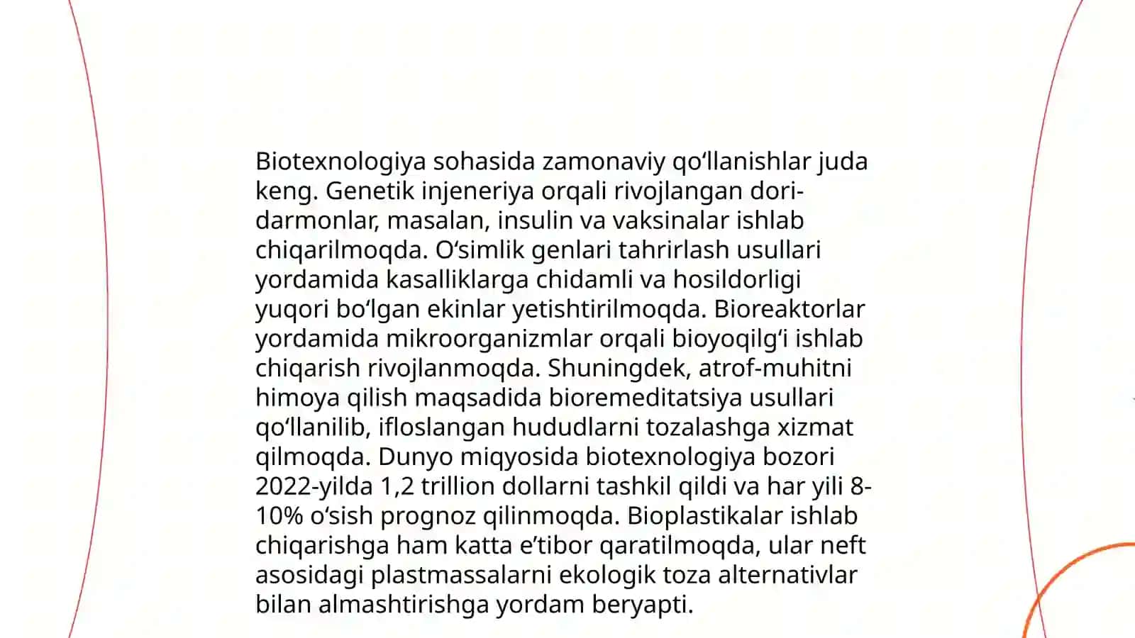 Biologik fanlar tizimi,ularning zamonaviy muommolari va yutuqlari 4