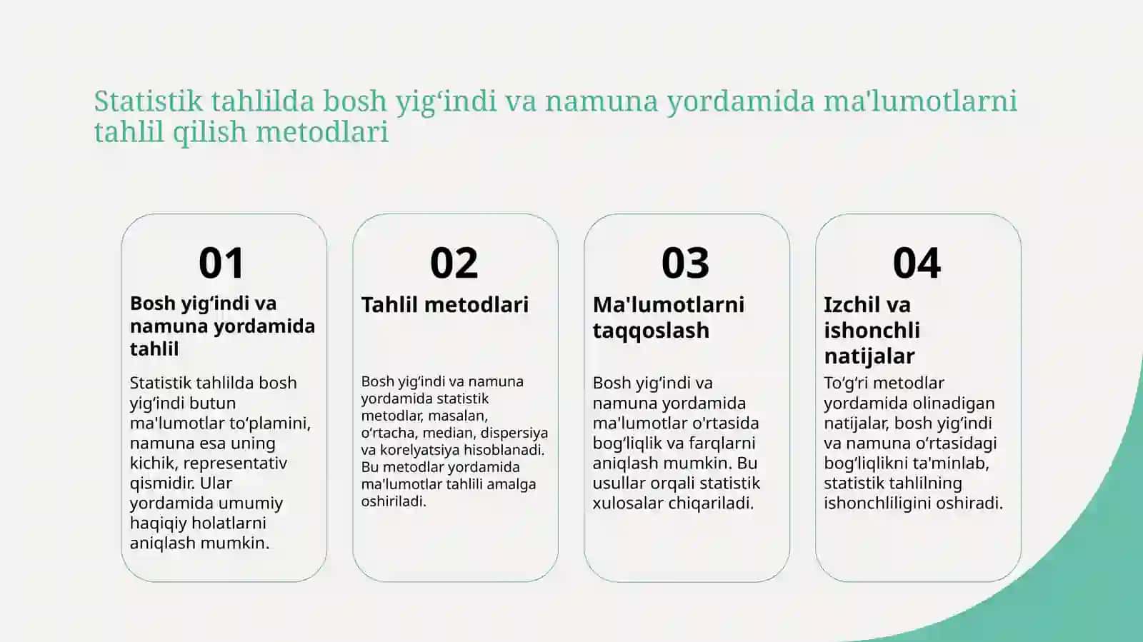 Bosh yigʻindi tushunchasi 4