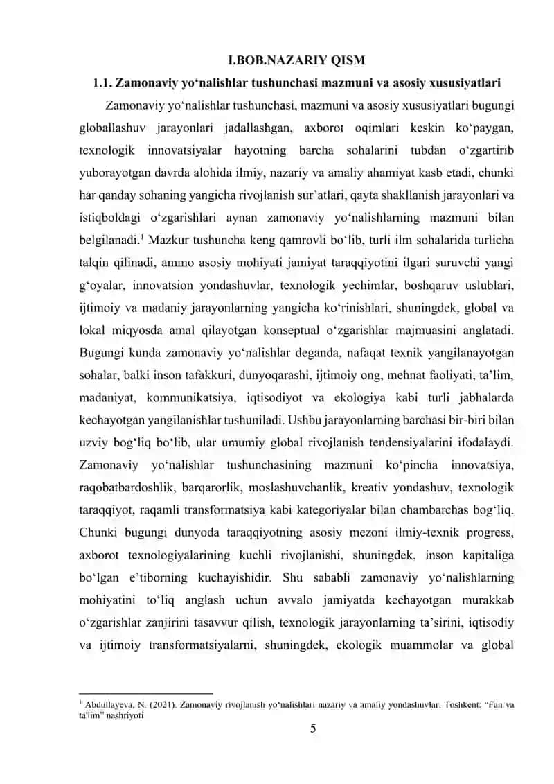 ZAMONAVIY YO‘NALISHLAR VA RIVOJLANISH TENDENSIYALARI 4