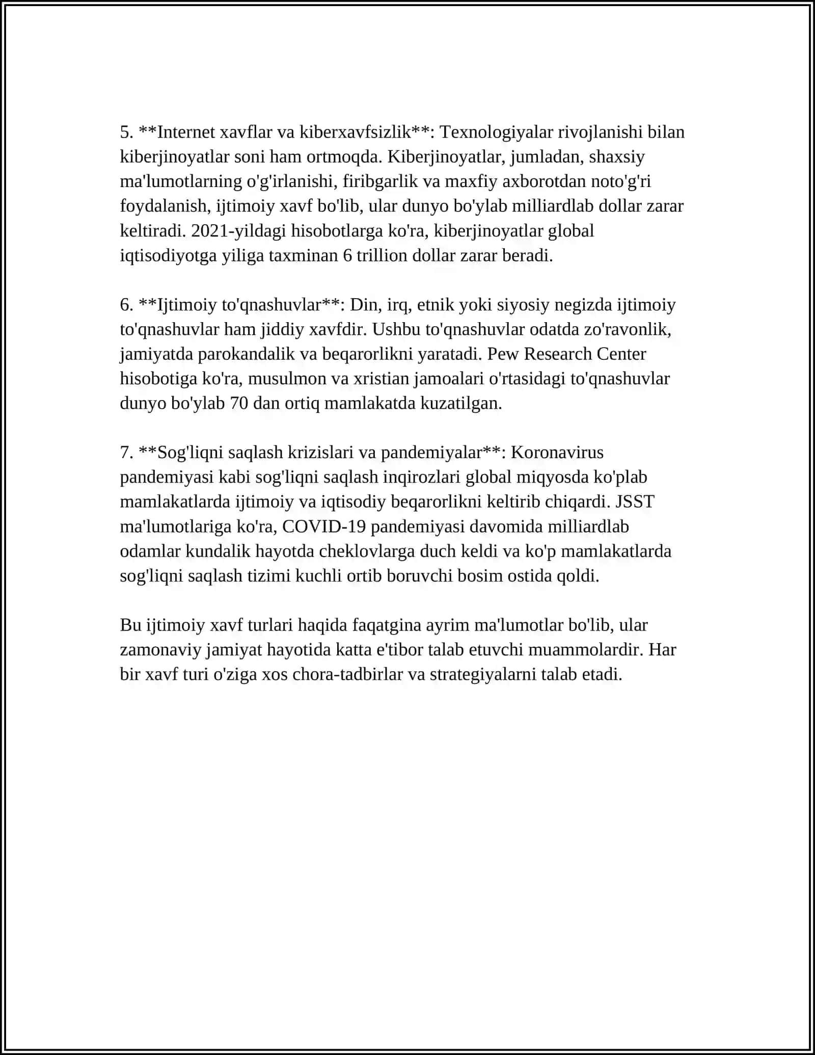 IJTIMOIY XAVFLAR VA ULARNING OQIBATLARI 4