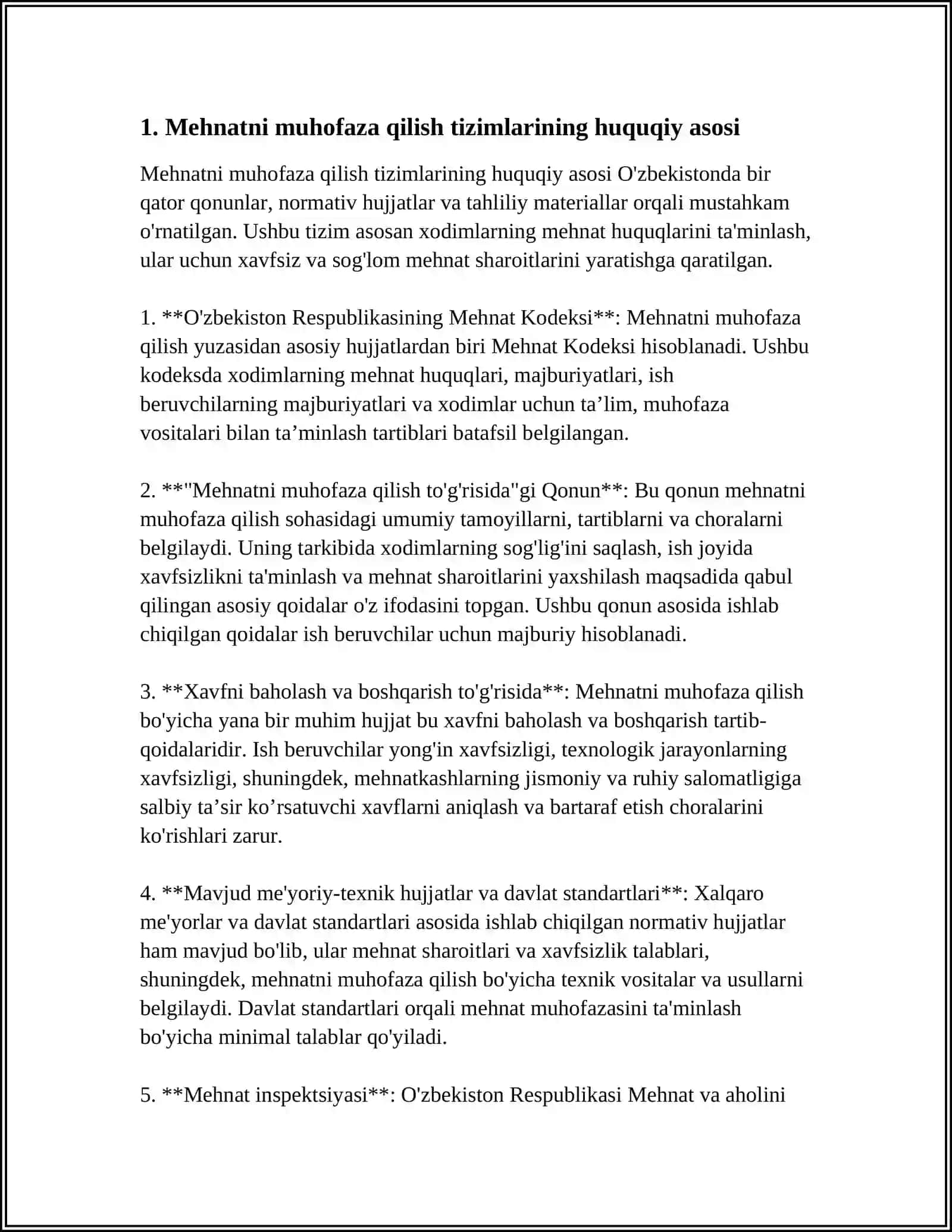 MEHNATNI MUHOFAZA QILISH SOHASIDAGI BAXTSIZ HODISALAR BOʻYICHA JAVOBGARLIKNI RASMIYLASHTIRISH QAYD QILISH AMALIYOTI 4