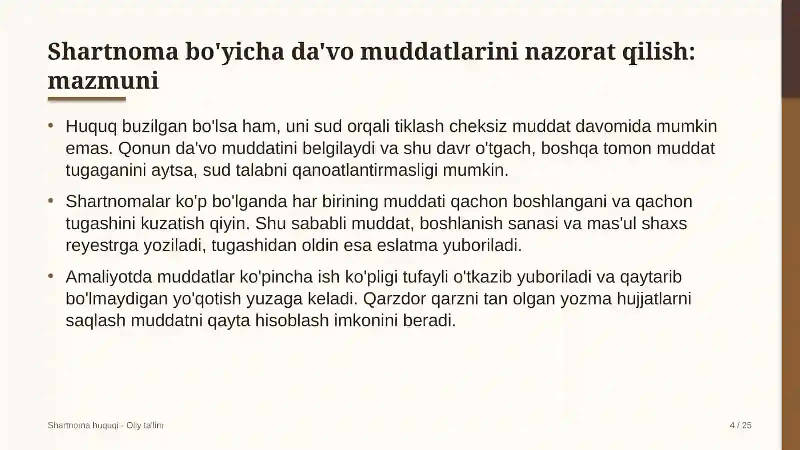 onkologiya markazlarida shartnoma bo'yicha da'vo muddatlarini nazorat qilish 1216 4