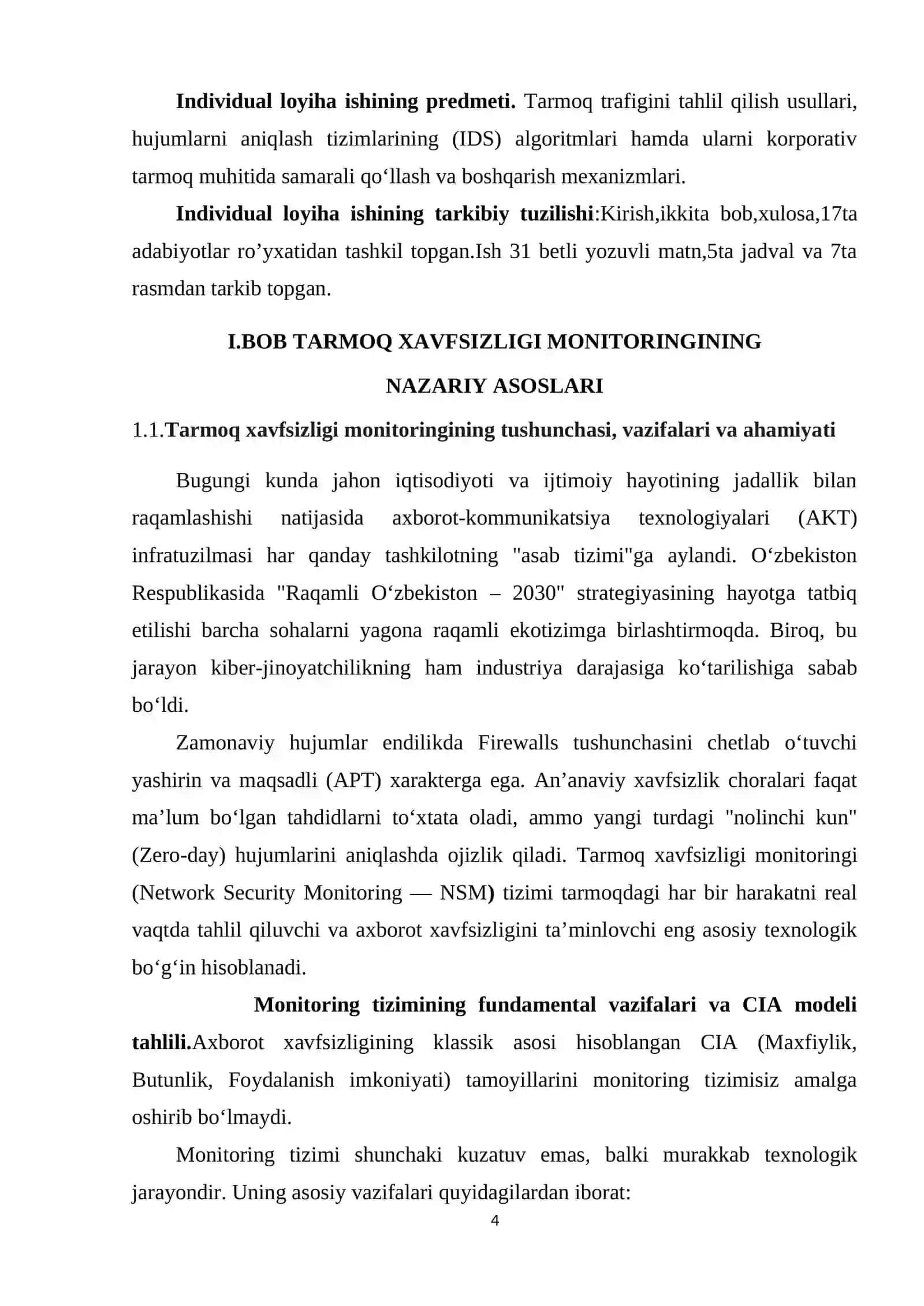Tarmoq Xavfsizligini Monitoring Qilish va Hujumlarni Aniqlash Texnologiyalarini Qo'llash 4