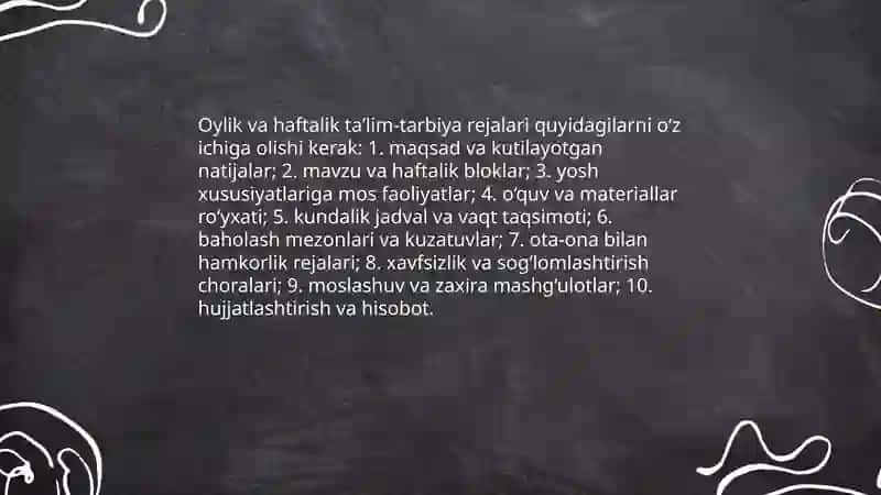 Maktabgacha taʼlim tashkilotlarida taʼlim tarbiya ishlarini rejalashtirish va hisobga olish 4
