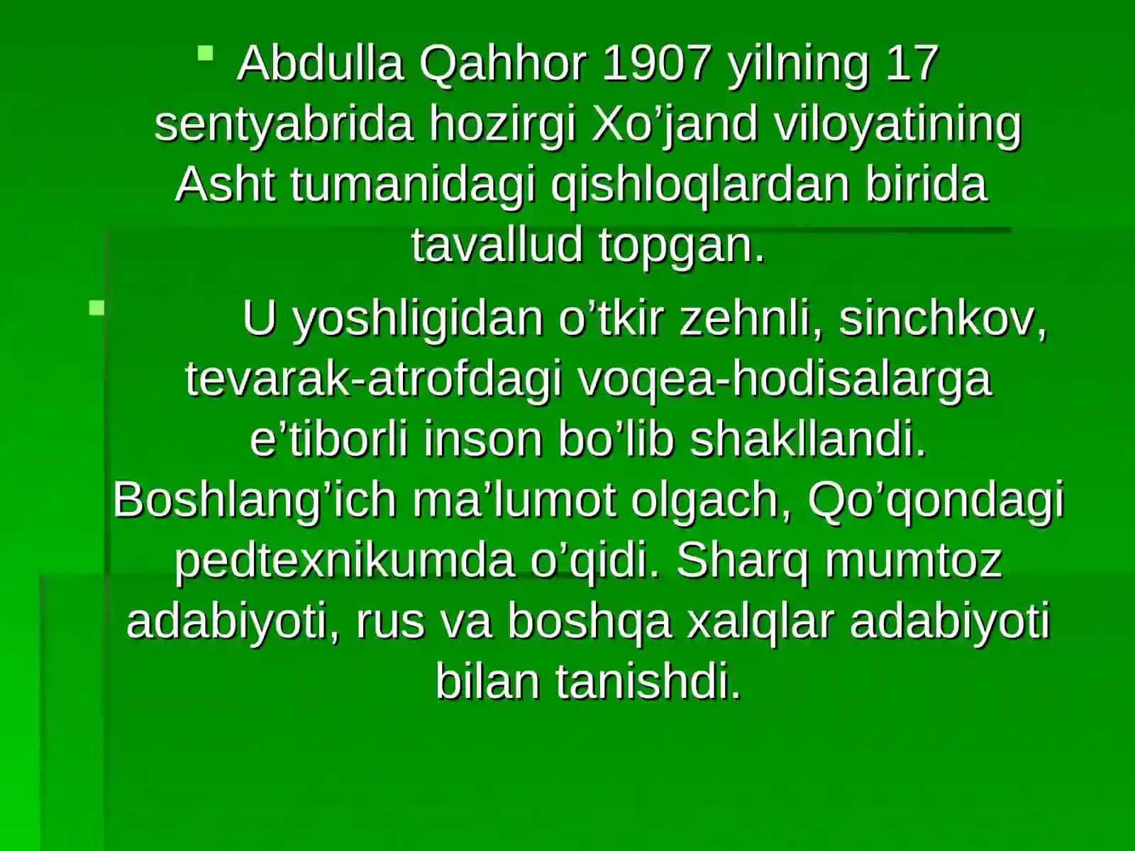 Abdulla Qahhor(1907—1968) 4