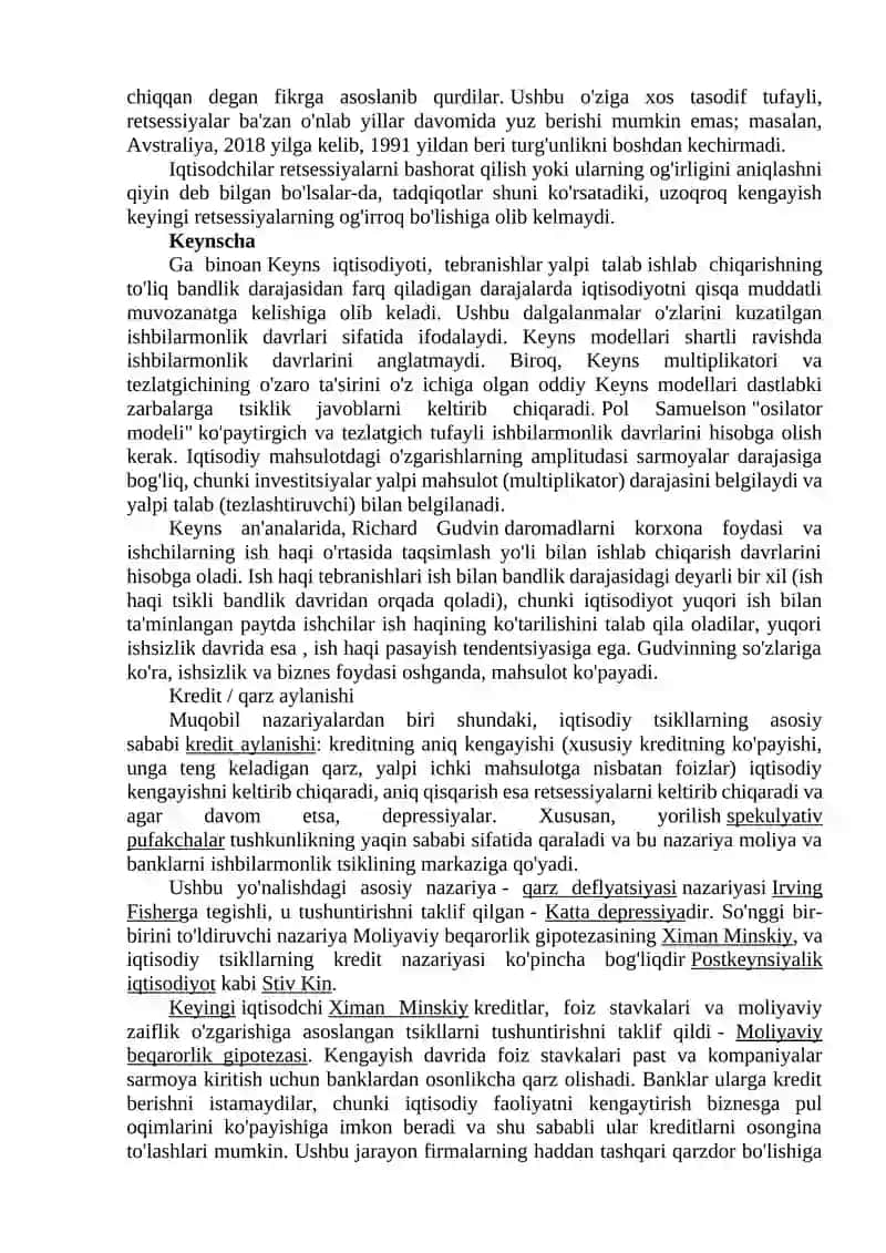 Ishbilarmonlik sikli nazariyasi,Dinamik makroiqtisodiyot 4